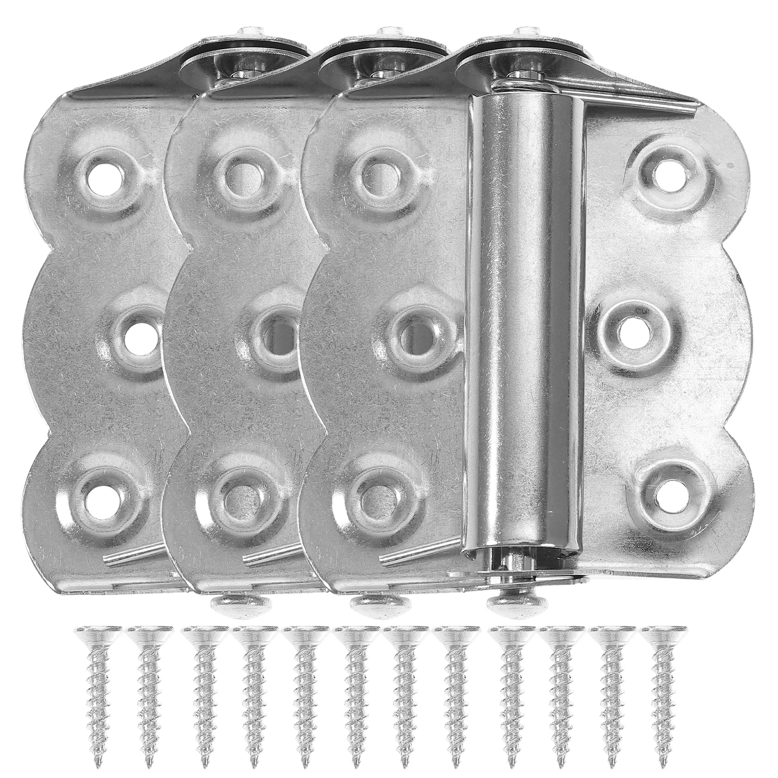 3pcs 27mm Silver Self closing Heavy Duty Stainless Steel Butterfly Door Hinges Auto Close Spring Loaded Screen Garage Exterior