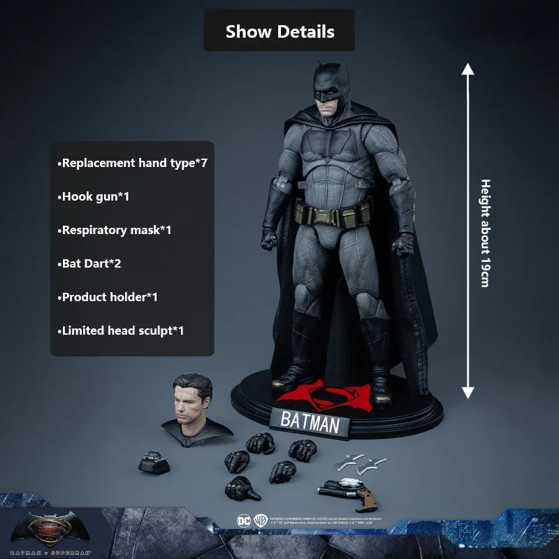 Fondjoy DC Batman Batman Movie Character Model Limited Head Sculpt Action Figures 19cm Collect Desktop Ornaments Fans Toys Gifts