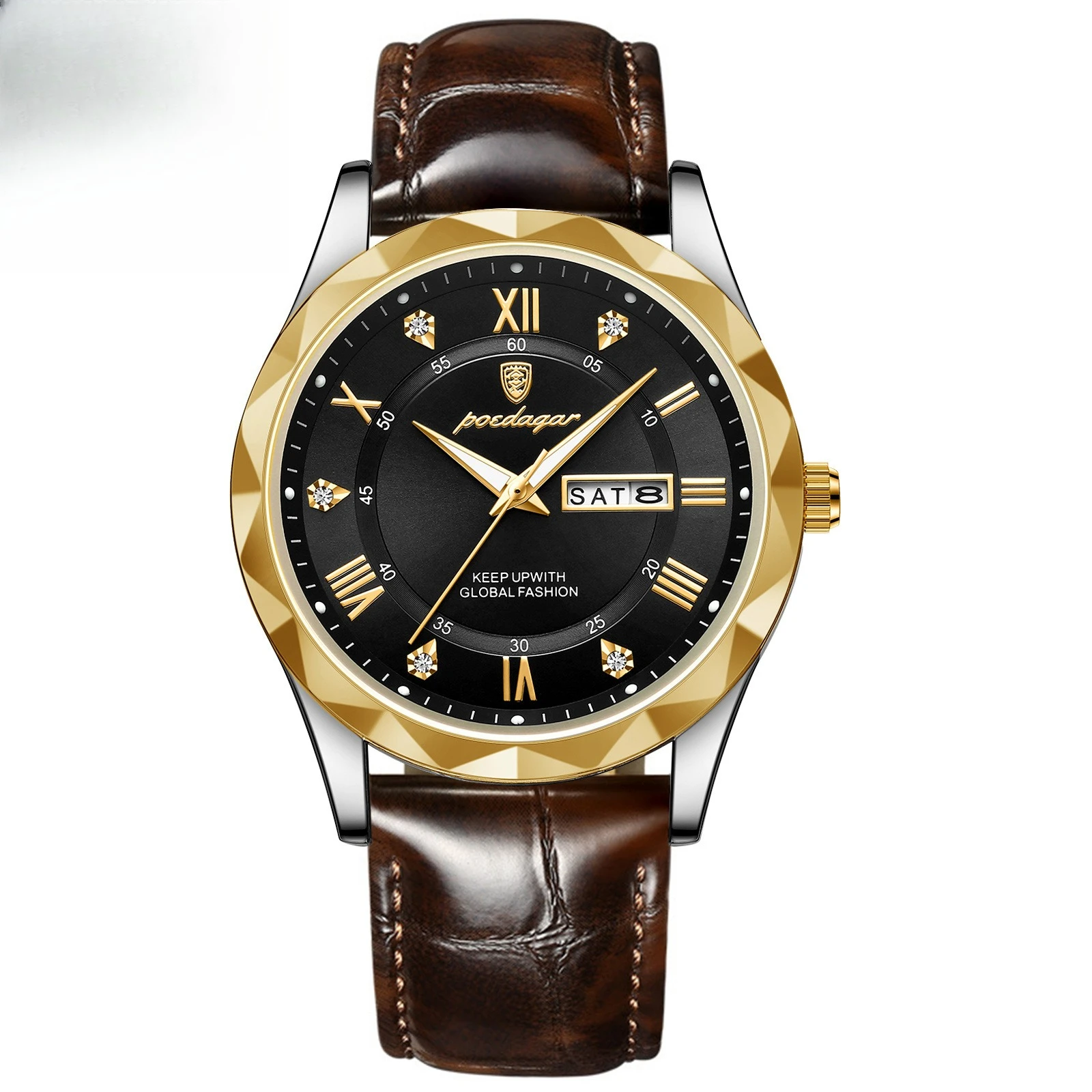 Orologi da uomo di lusso delle migliori marche Orologio da uomo sportivo con data luminosa impermeabile Orologio da uomo classico originale in pelle al quarzo