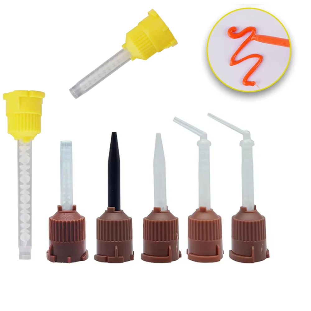 Dental Mixing Tips Impression Materials Lab Tubes Mixing Head Disposable Silicone Rubber Dispensing Nozzles Dentistry Intraoral