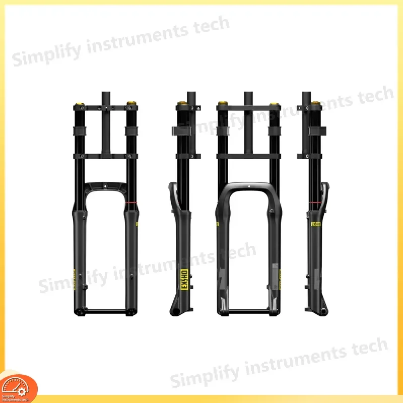 20 26 Inch Fat Bike Front Fork DH Magnesium Alloy Air Suspension 135x4.0 Thru Axle Bicycle Fork MTB Snow Beach