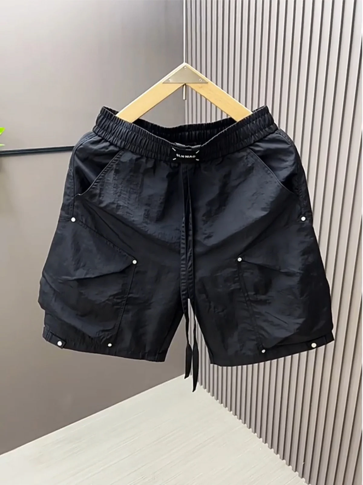 

Casual Loose Men's orts Qui Dry Straight Leg Summer Faionable Versatile American Trendy Hand-Pied High-End Clothing