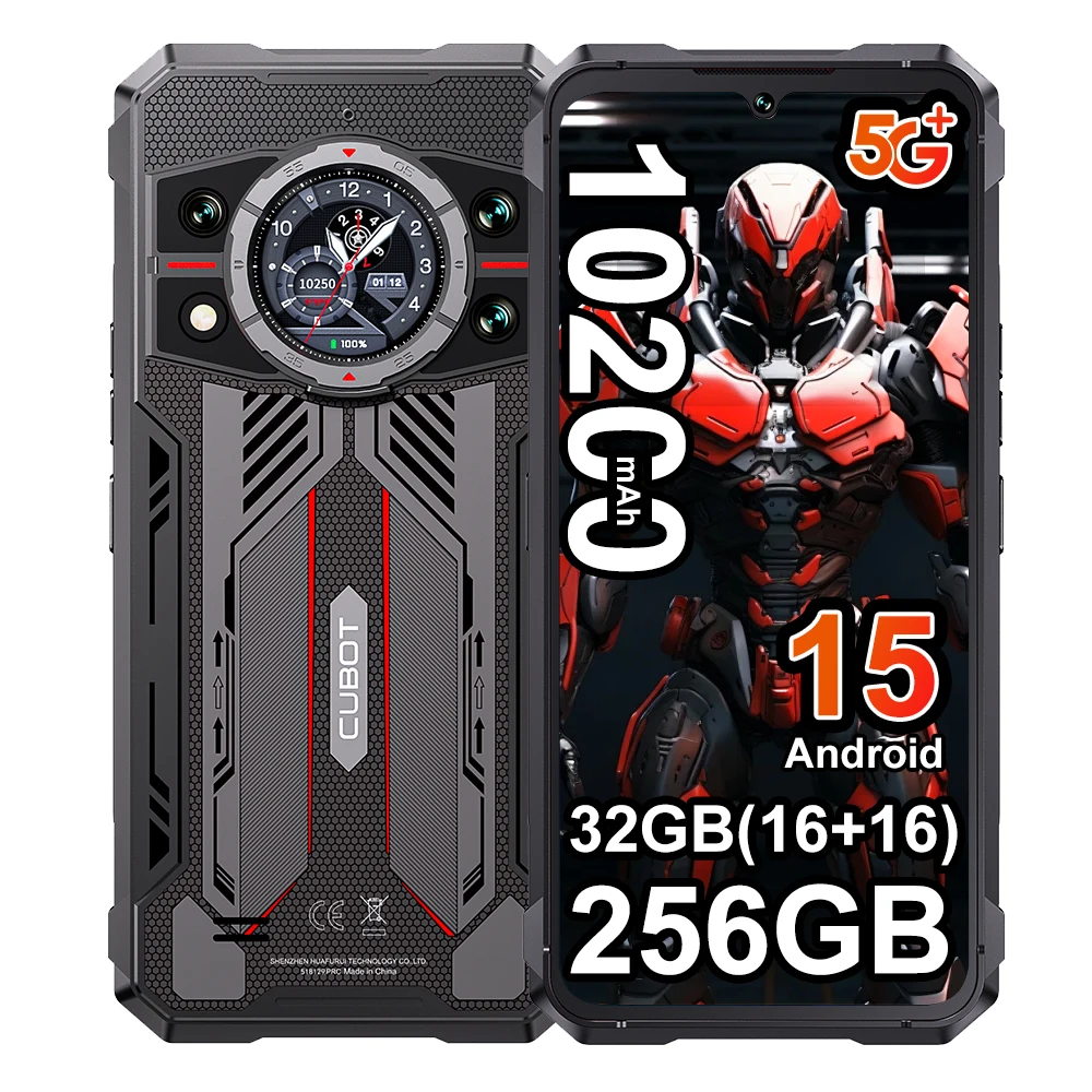 Cubot KingKong 11 Smartphone 5G 10200mAh 33W 32GB(16+16)+256GB 108MP+32MP+24MP+8MP 6.72'' FHD+ IPS Mobiele telefoon NFC/GPS Android 15 - afbeelding 1