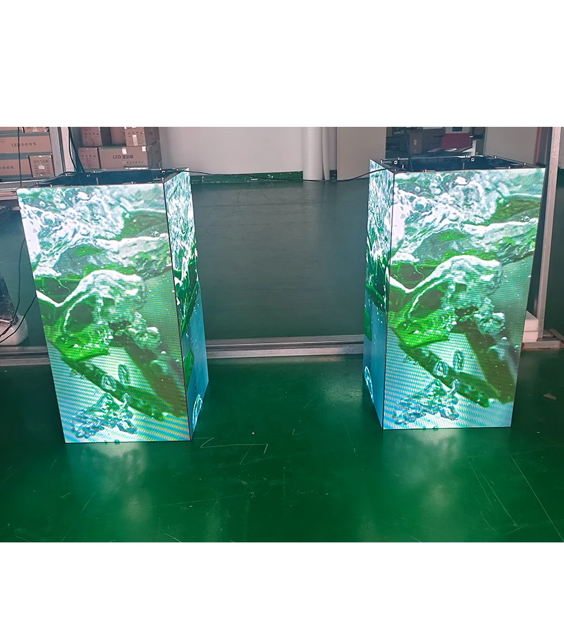 LED SignageSeamless Edge Video Wall Indoor LED Screen 90 Degree Corner Column Pillar IP43 4K Fair Trade Show Exhibition Animatio view 3