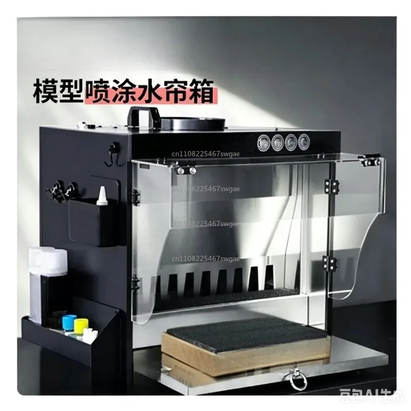 Exhaust Workbench Water Curtain Box for Painting Stainless Steel Water Curtain Spray Booth Negative Pressure
