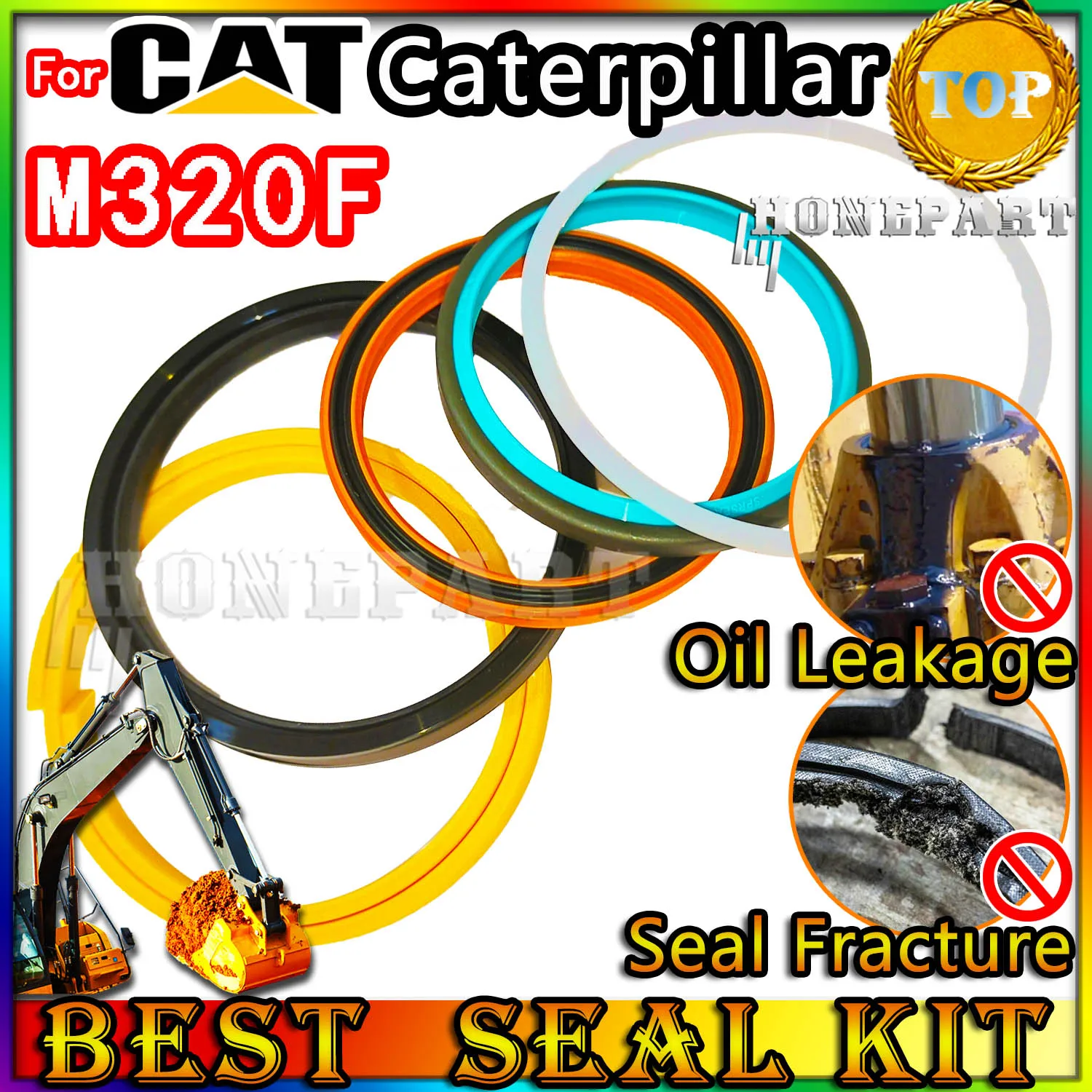 Для Caterpillar M320F комплект для ремонта сальника экскаватора, лучший надежный Mend proof, центральный поворотный пилотный регулятор, ножка инжектора PPC