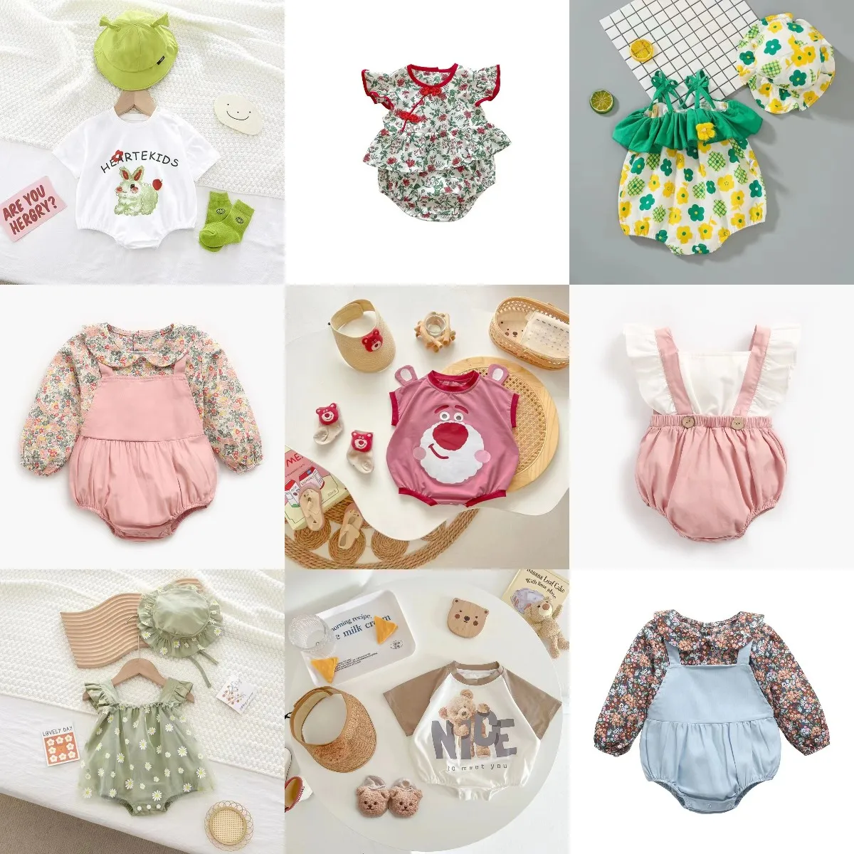 

Reborn Doll Clothes Set 50-60 cm Reborn Toy Cute Baby Doll DIY Dressup Onesie Coverall Clothes for Children Muñecas Para Niñas