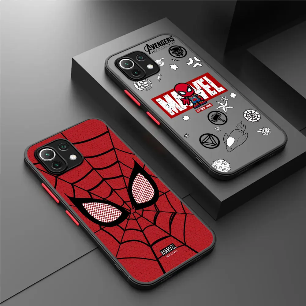 Marvel Sipider man Phone Case for Xiaomi Mi 14 12 13 Pro 11T 9T 13 Lite 11 Lite 12T 12X 10T 12T Pro Soft Cover Luxury