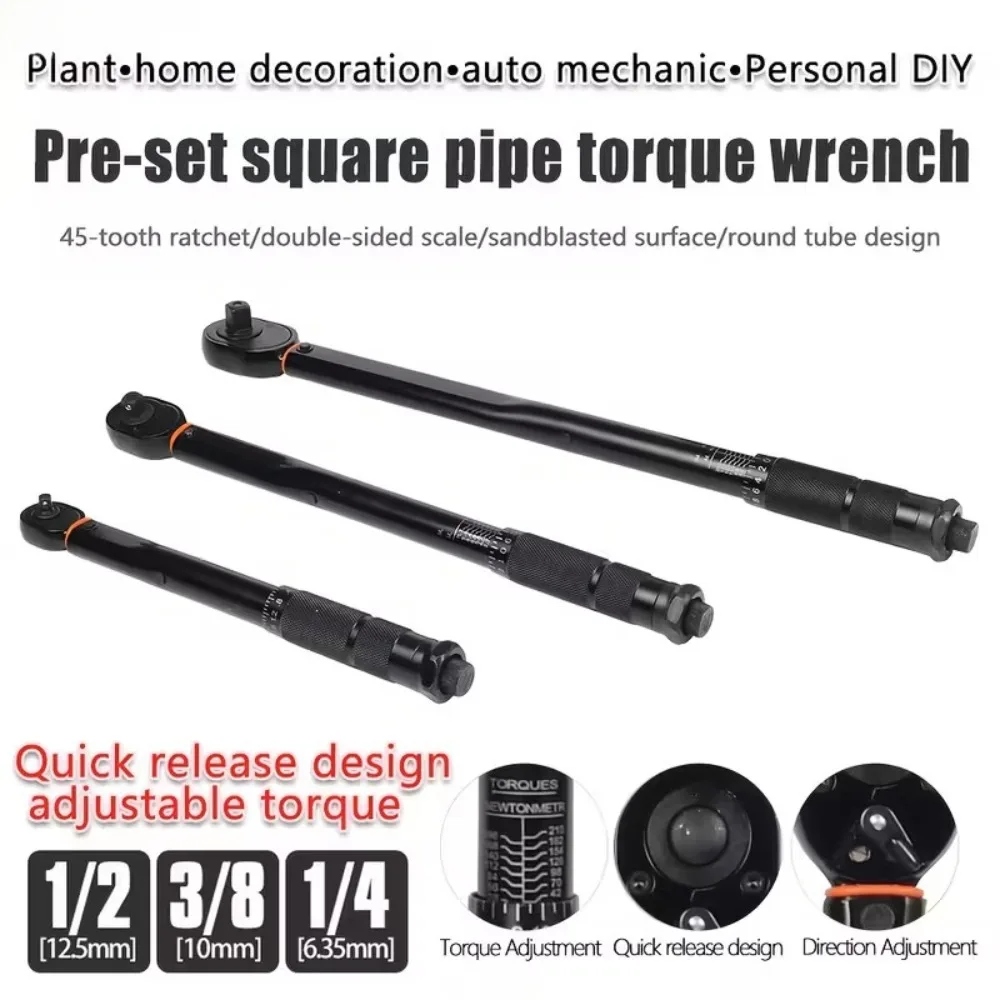 

High Precision Torque Wrench Adjustable Professional Ratchet for Car Bike Automotive Hand Tools