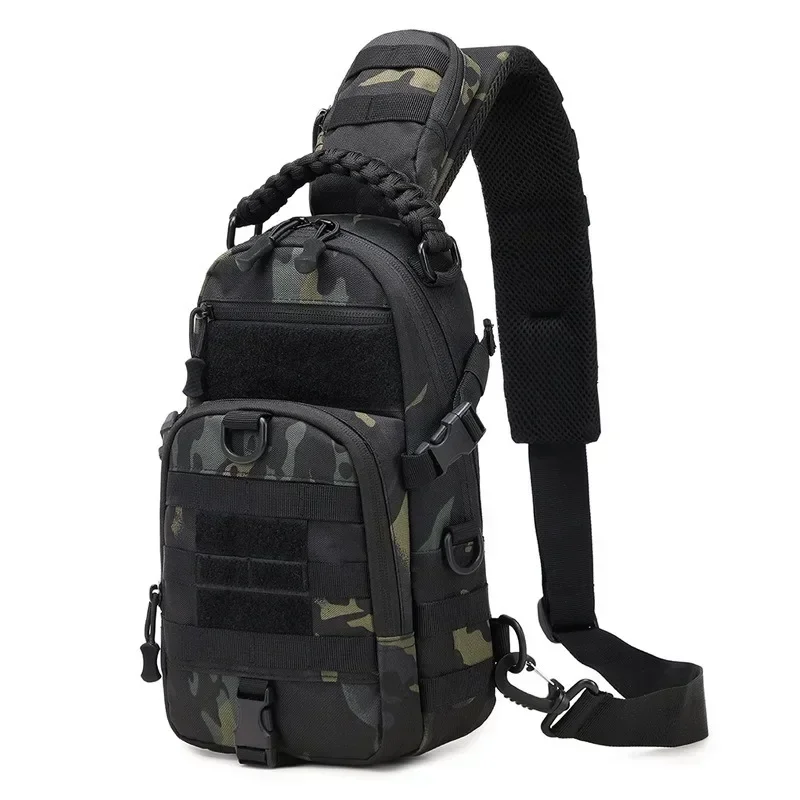 Men's Chest Bag Outdoor Tactical One Shoulder Crossbody Bag High Capacity Waterproof Sports Bag for Man Shoulder