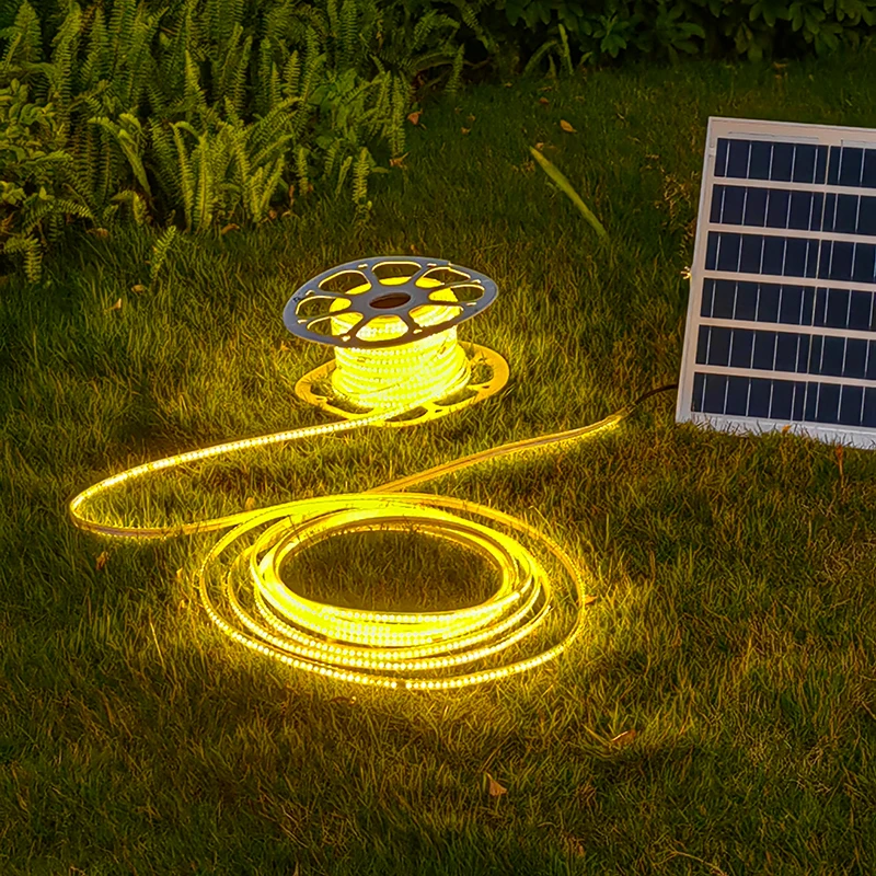 

Solar light strip outdoor waterproof super bright led low voltage self-adhesive line light outdoor courtyard atmosphere wall was