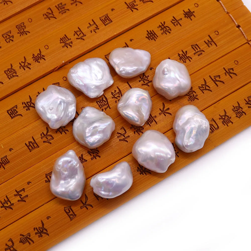 

16x20mm 5pcs Natural Freshwater Baroque Irregular-shaped Non-drilled Pearls for Handmade Jewelry Necklaces Bracelets Accessories