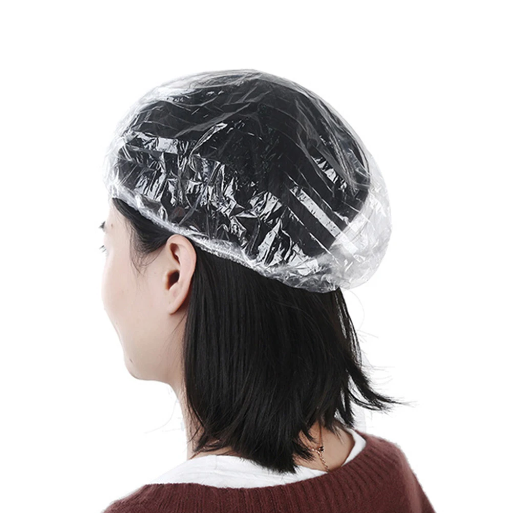 

400Pcs Disposable Shower Cap Waterproof Pe Bath Caps Elastic Fit for Travel Home Hotel Salon Use Daily Hygiene