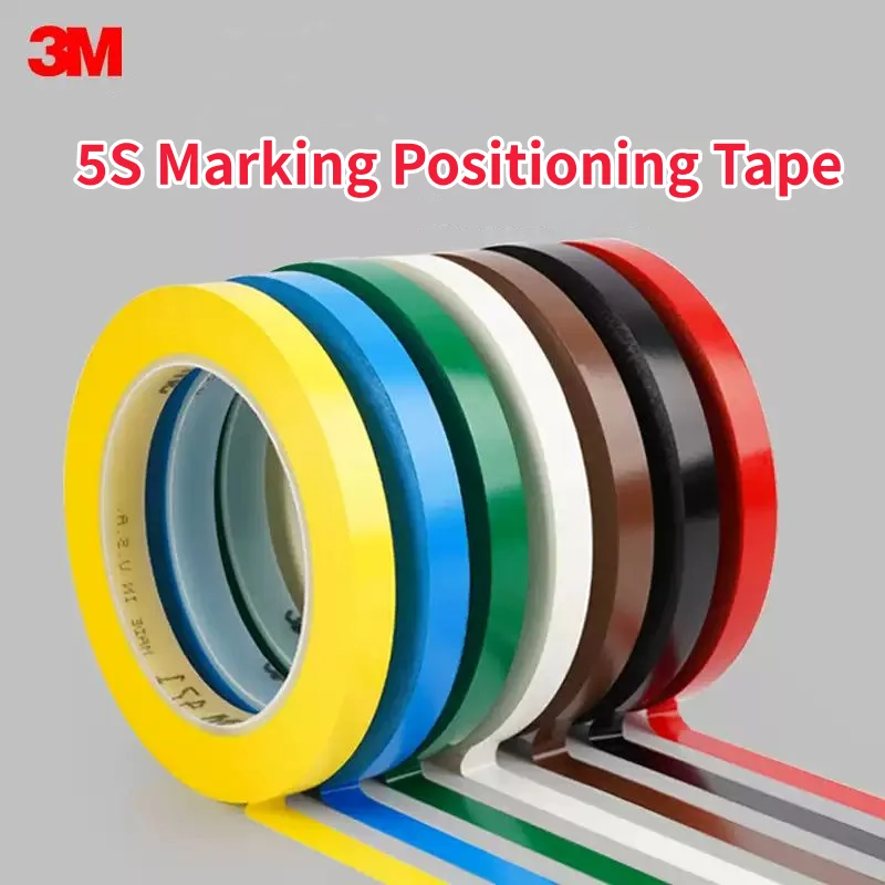 3M 471 Warning Colored Adhesive Tape 5mm 33m Wear-resistant Marking Positioning Tape Waterproof Traceless Floor Warning Tape