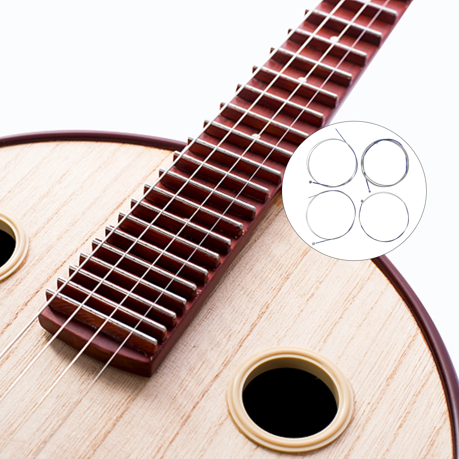 

4 Pcs Zhongruan String Set Chinese Accessory Musical Instrument Parts Stringed Instruments Steel Guitar Tool