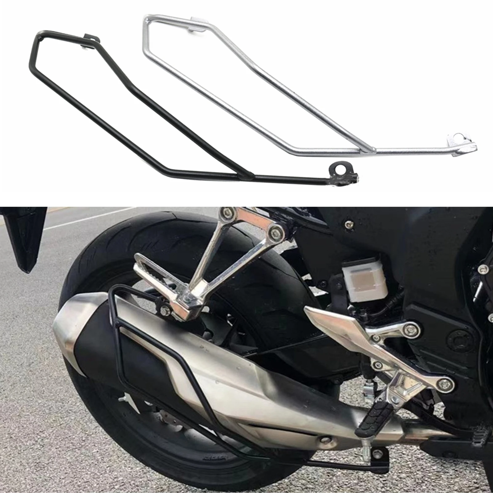 

For Honda CB500X 2019 2020 2021 2022 2023 Carbon Steel Motorcycle Exhaust Pipe Muffler Frame Guard Crash Bar Protector Bumper