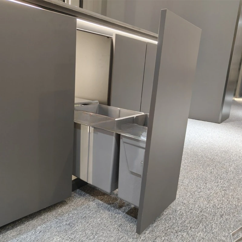 Кухонный встроенный классификационный шкаф для мусора, скрытый шкаф для разделения влажных и сухих продуктов, мусорное ведро, чистка хранения пищевых отходов