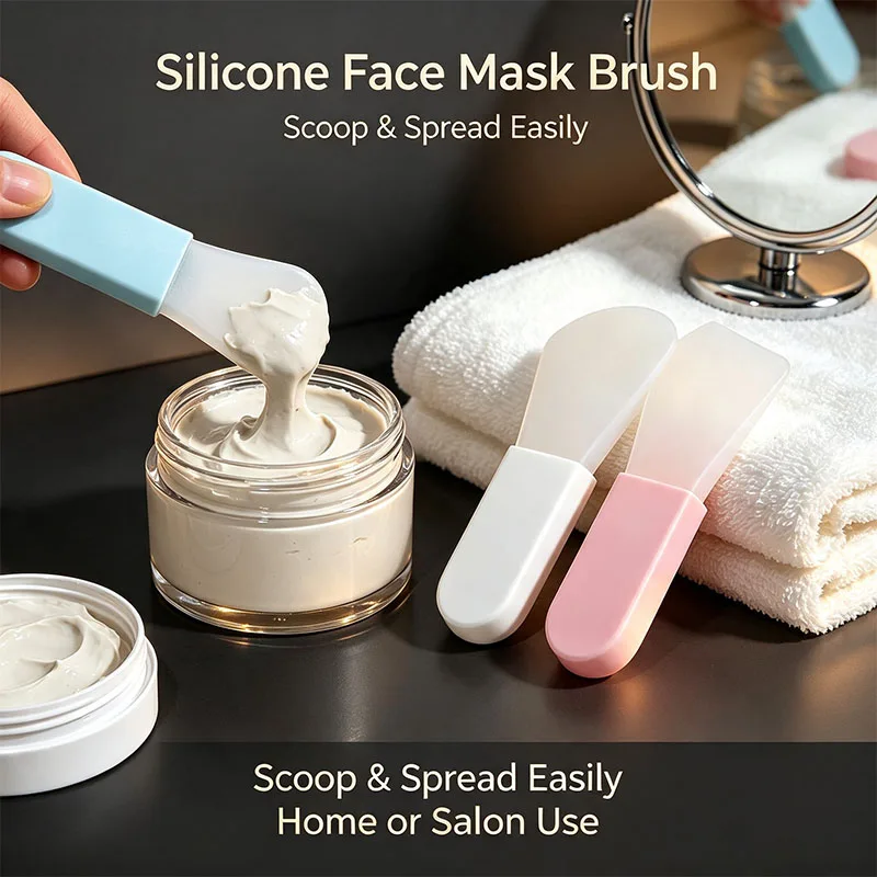 50/100/300Pcs Mini Silicone Facial Mask Brush Cream Spatula Applicator Scraper Face Cleaning Portable Travel Beauty Makeup Tools