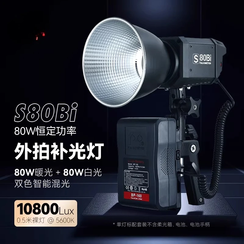 Ruiying S80Bi dual color temperature live stream filling light is always on led sun power photography  creative