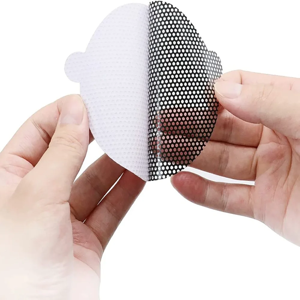 12pcs Mesh Floor Drain Sticker Waterproof Anti-Clogging Self Adhesive Sticker Removable Drain Hair Catcher Kitchen