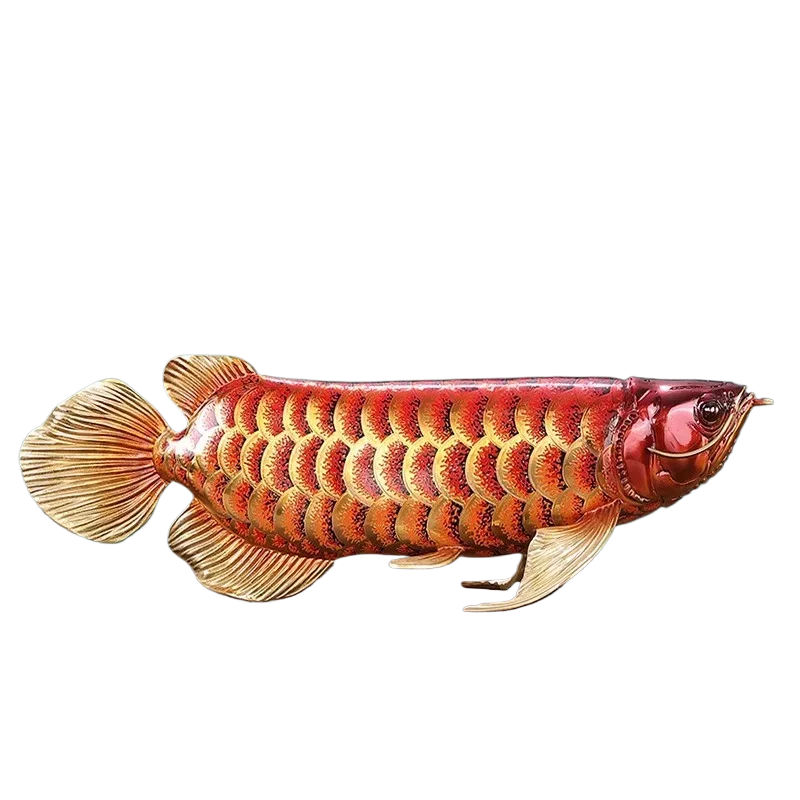 Oriental lacquer all-copper arowana ornament office desktop decoration