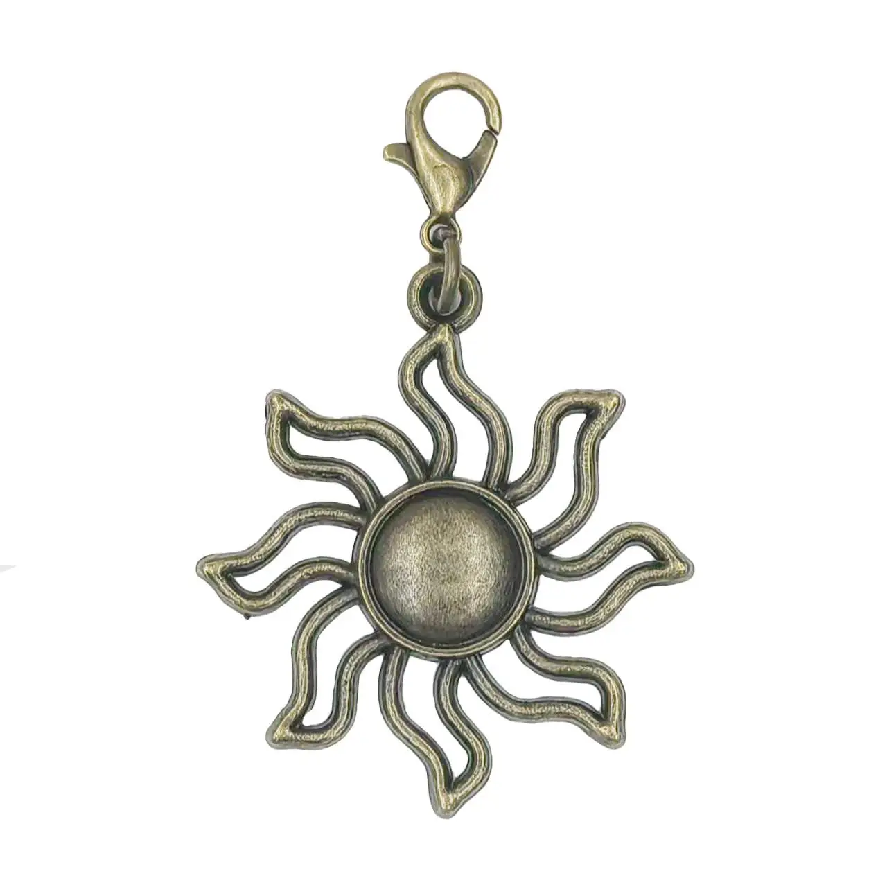 

6PCS New Sun Flower Charm Pendants Hollow Dangle 48mm Long DIY Crafts Jewelry Accessories Creative Handmade Supplie