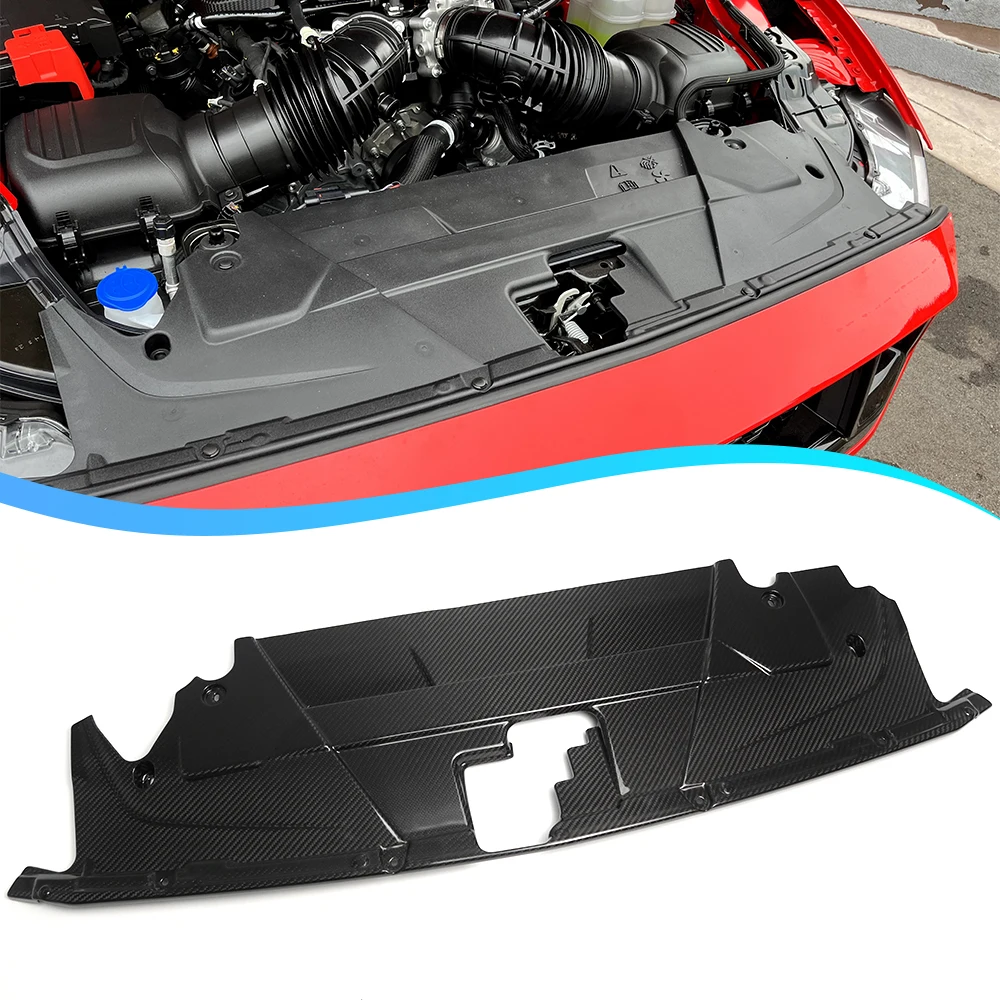 ل Fd موستانج S650 GT دارك هورس 2024 + المبرد لوحة التبريد لوحة استبدال الداخلية تقليم ألياف الكربون الجافة الحقيقية #1