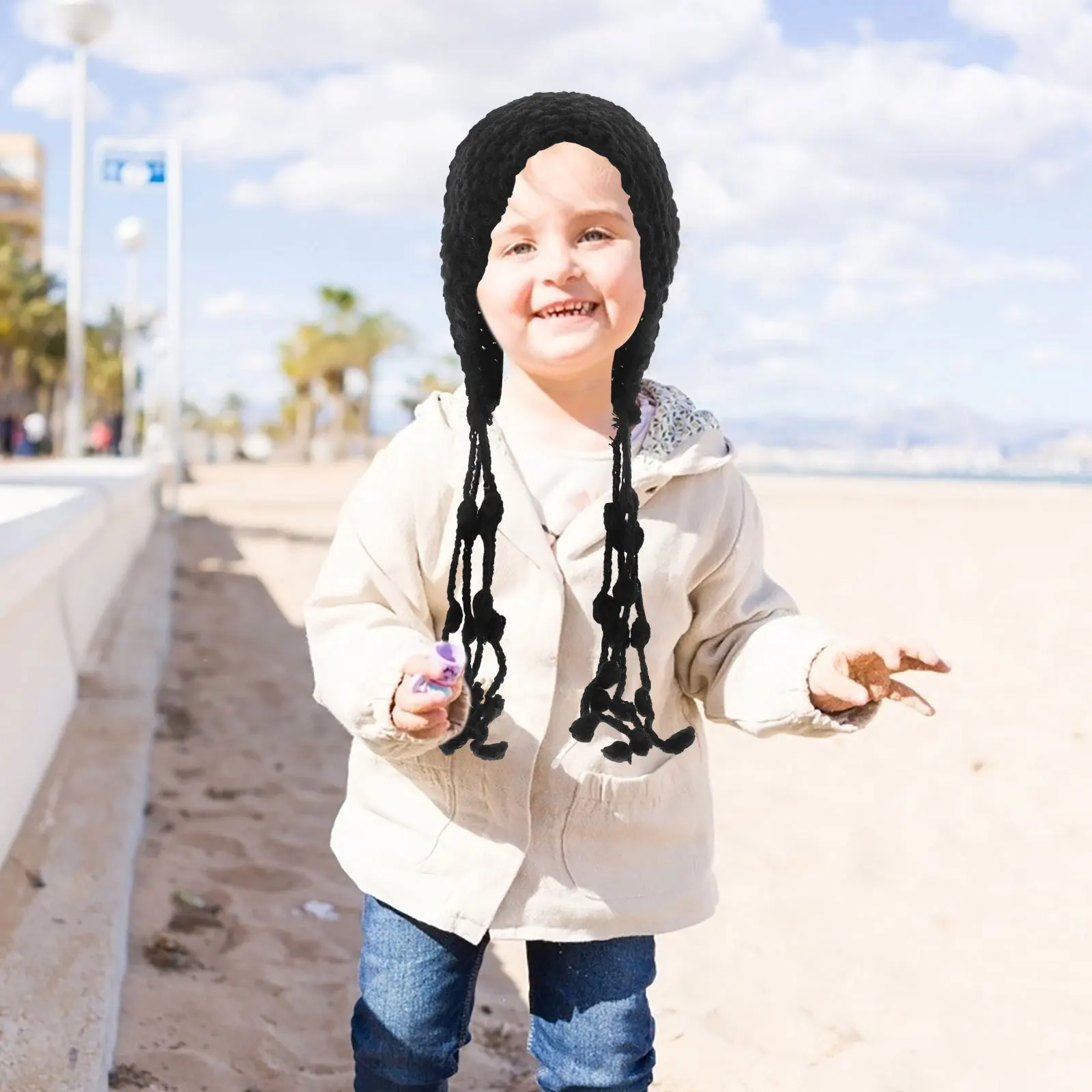 

Tassel Braided Flower Beanies Crochet Crochet Caps For Women Soft Yarn Warm Winter Hat Hats Handmade Boho Style