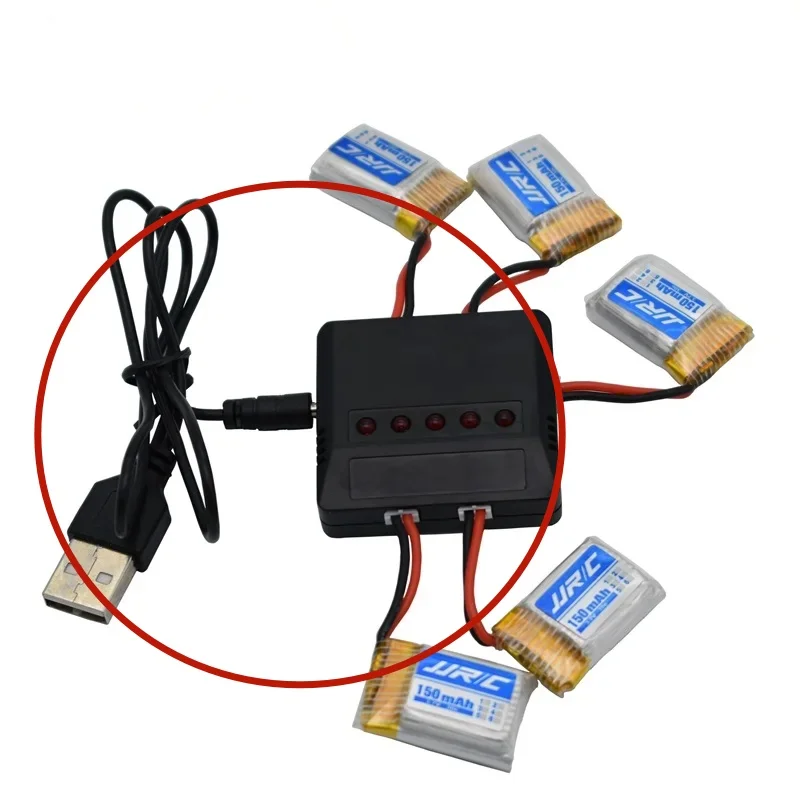 JJRC E013 H36 PH2.0 Plug USB Balance Charger Lipo Battery 1 In 5 USB Charging Unit Eachine E010 For E011 RC Drone Vehicle