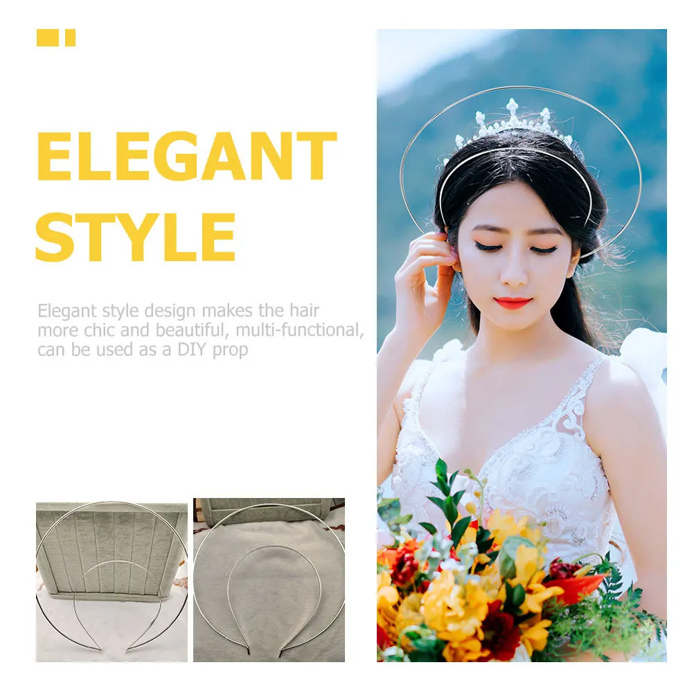 6 قطع من عصابات الشعر المعدنية على شكل تاج، غطاء رأس DIY لتزيين حفلات الزفاف والمهرجانات، طوق شعر معدني على طراز الملاك