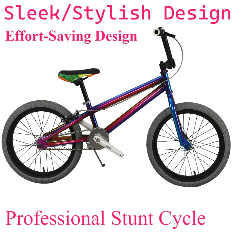 

2024 children students and teenagers colorful 18-inch show car BMX stunt bike Lightweight design Adjustable Seat Specify Frame