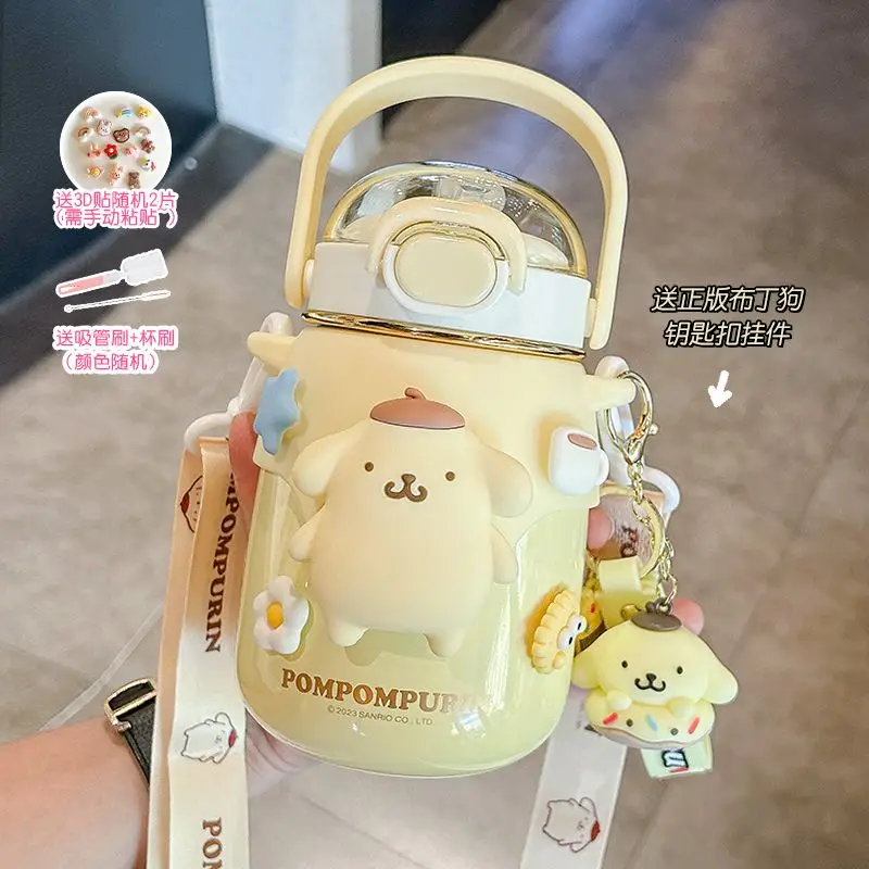

Kuromi Children Cartoon Hot Water Cup Sanrio 316 Steel Kawaii Anime Cup Cuteportable High-Value Big Belly Cup Birthday Gift