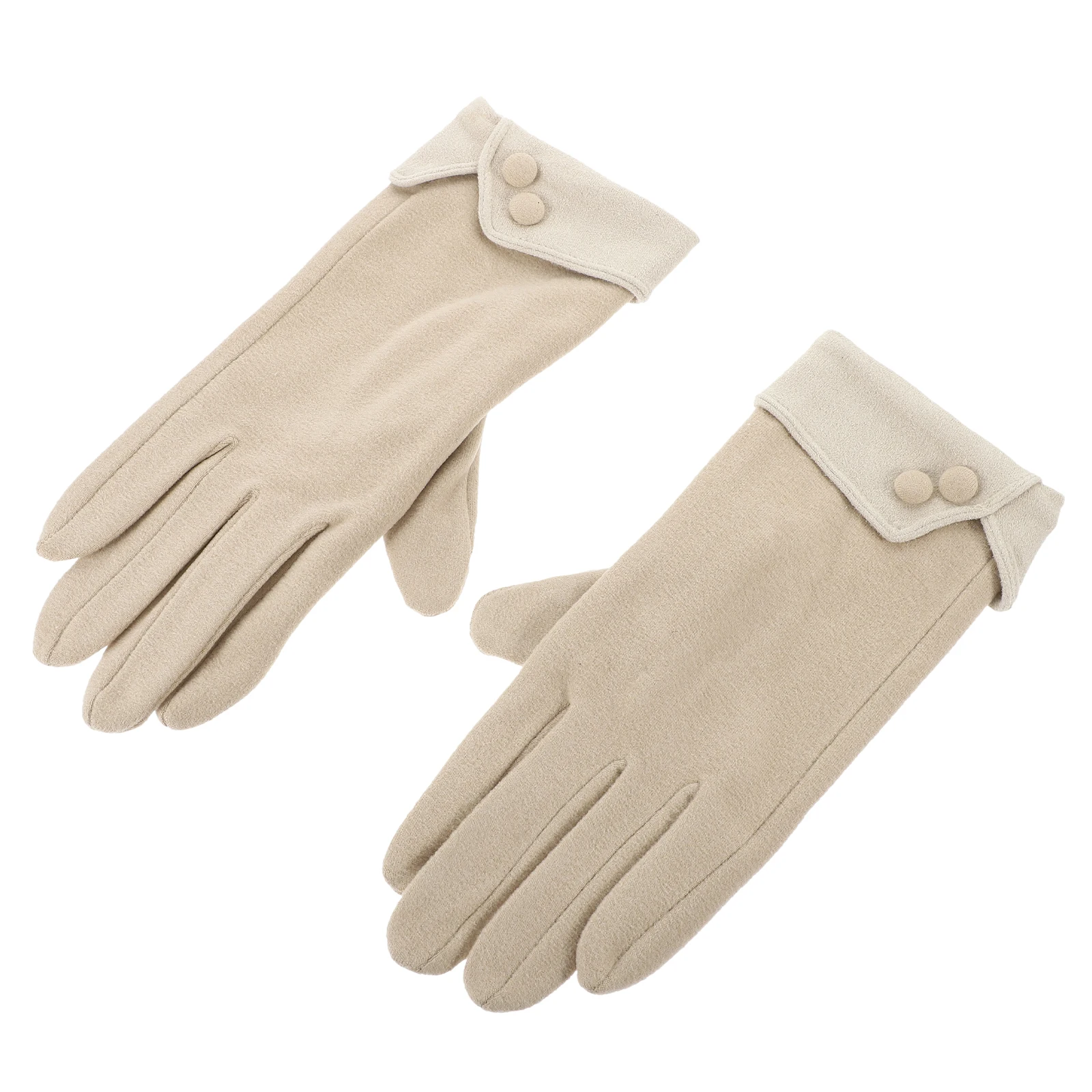 

1 Pair Warm Women Gloves Touch Screen Fabric Mittens For Outdoor Hiking Walking Cold Weather Windproof Lightweight Comfortable