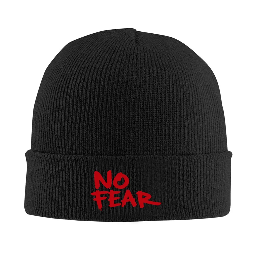 NO FEAR Graffiti Knitted Beanie Warm Winter Skull Cap for Casual Daily Wear