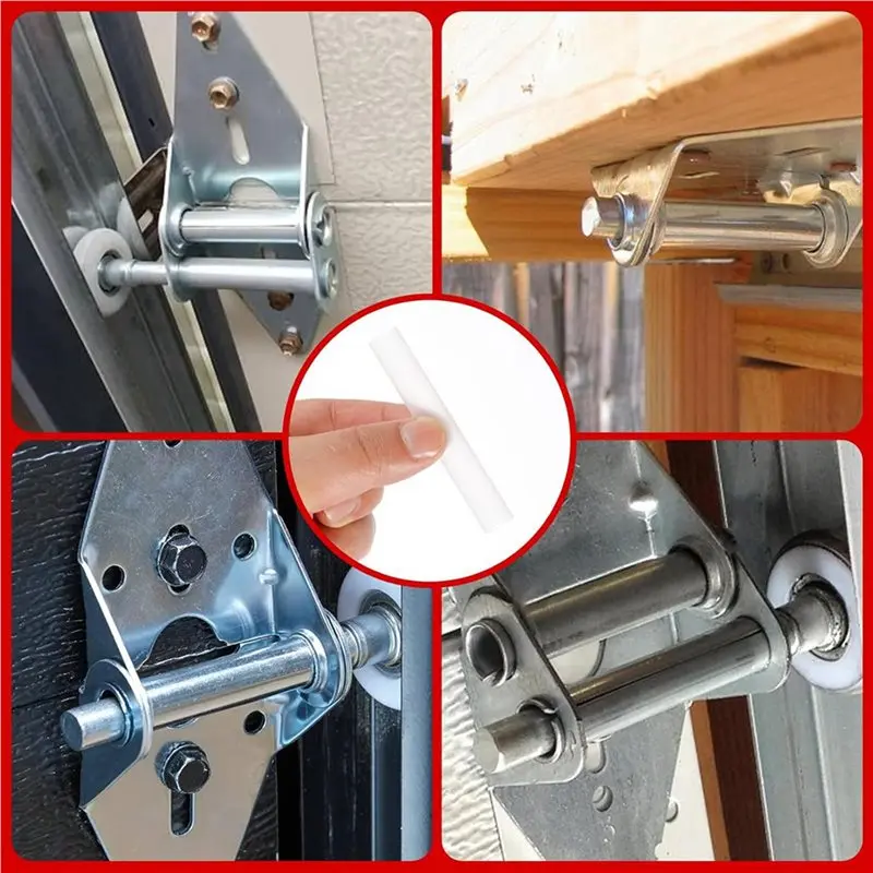 ABXN-40 Sets Garage Door Hinge Quiet Roller Sleeves,11Mm ID 80Mm Length Roller Shaft Nuts Bearing Gaskets For Cars RV Garage