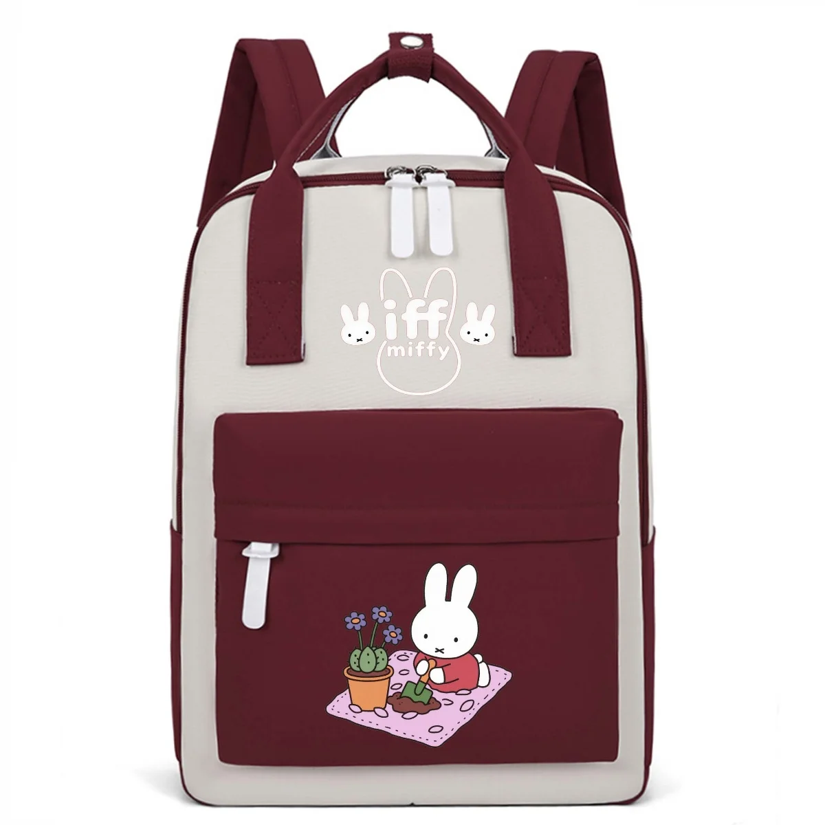 

Новый рюкзак Miffy для девочек, милый мультяшный цвет допамина, портативная дорожная сумка на одно плечо, студенческая сумка для компьютера большой вместимости