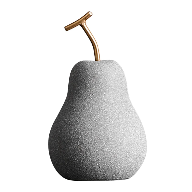 European-Style Ceramic Simulation Fruit Sculpture Apple Pear Crafts Ornaments Creative Room Office Home Decoration B