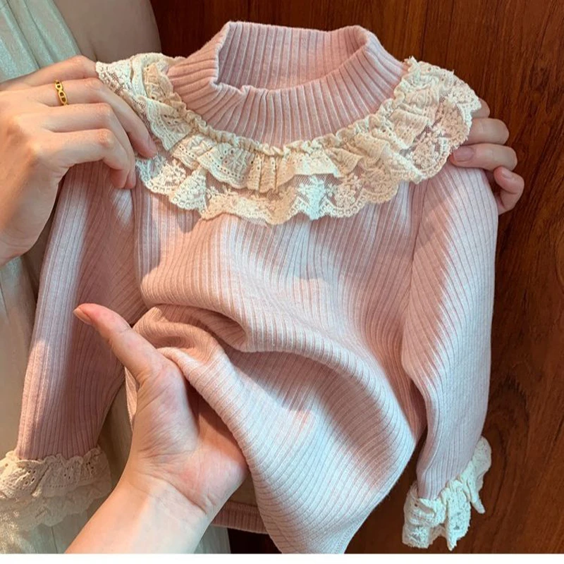 Elegance Winter Childent Warm Baby Girls Cotton Cute Thick Vest Waistcoat+Sweater+Pants Leggings 3Pcs Cotton Suits Party Clothes