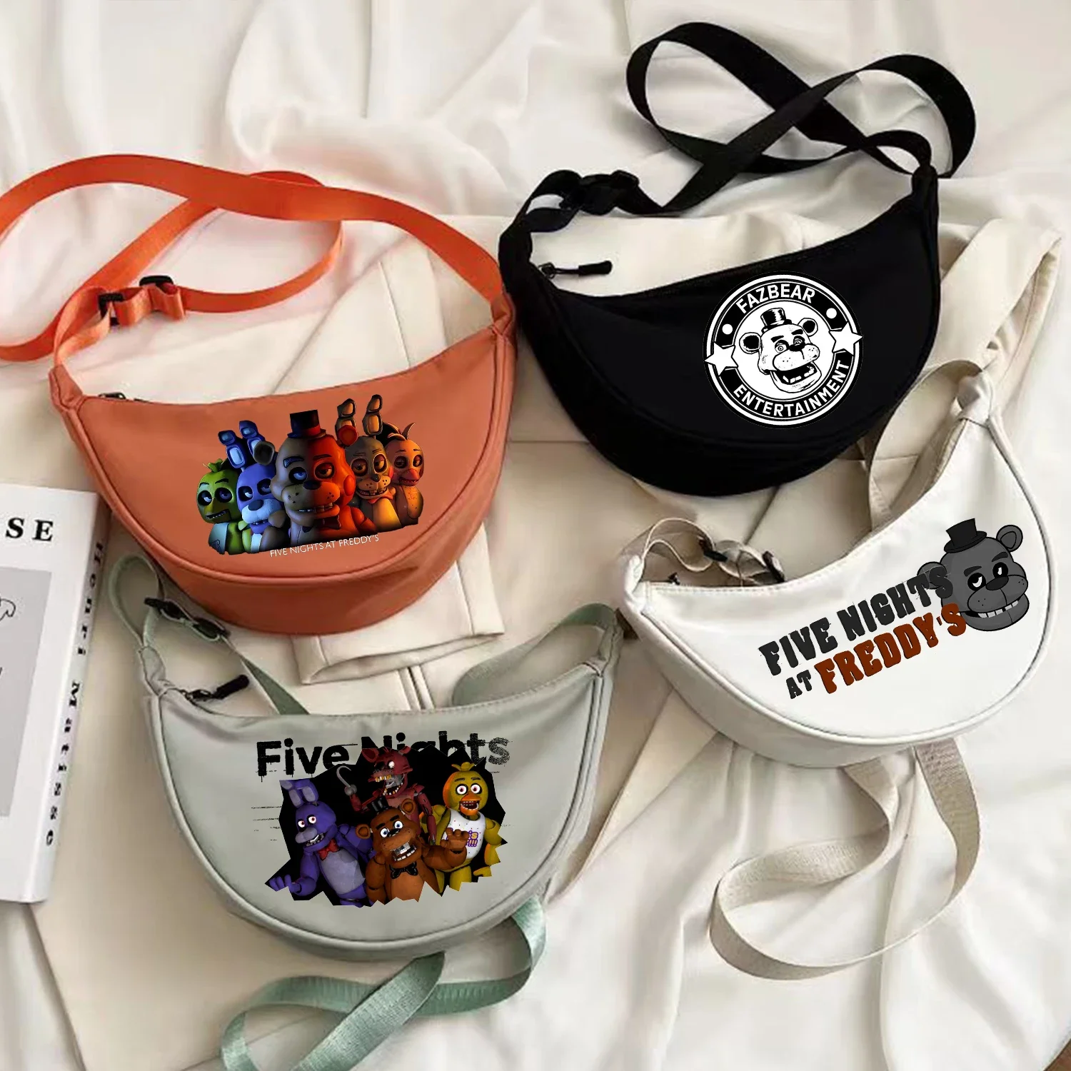 Fnaf Shoulder Bag for Children Five Nights At Freddys Bag Trendy Crossbody Bags Casual Handbag Anime Cross Bag Christmas Gift