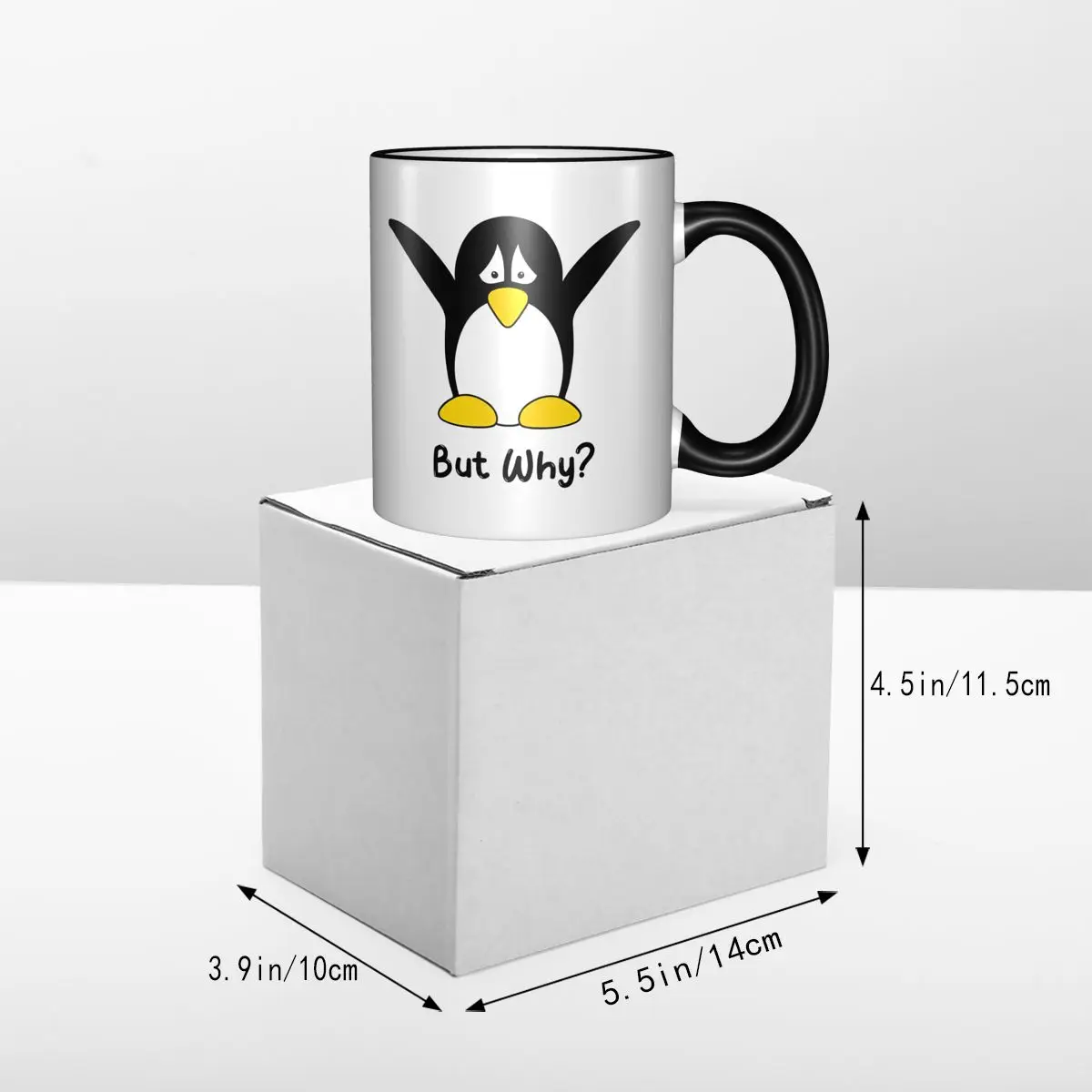 But Why Nihilist Penguin Gift Mug for Woman Man Cute Tea Cup Present for Home 5