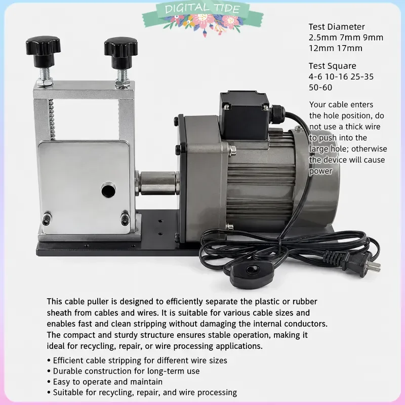 220VWire Stripper 60W Wire Stripping Machine Automatic Wire Stripper Pliers Portable For Scrap Copper Wire Cable Recycling