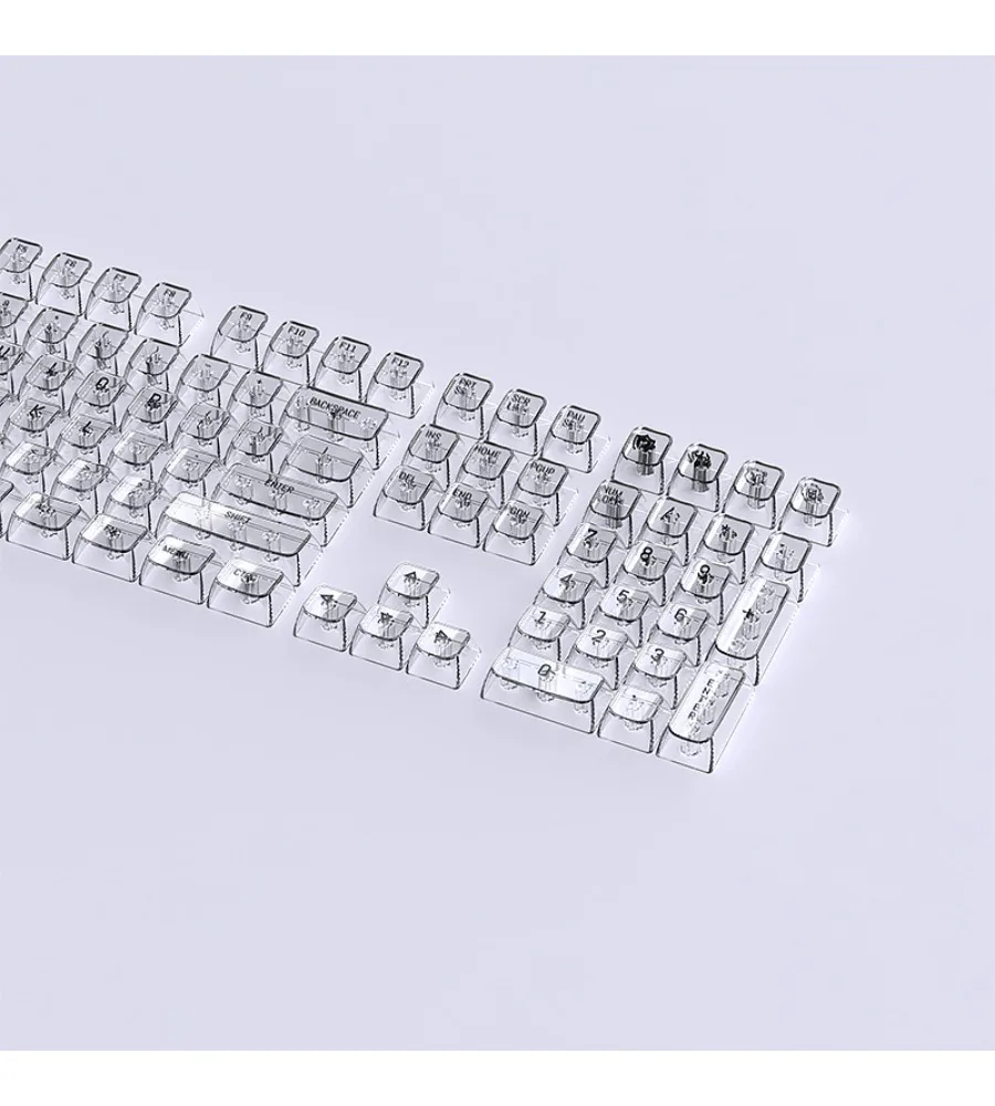 Keycap Personality Black Ji Snake Transparent Keycap MDA Height 61/68/75/84/87/98/104/108