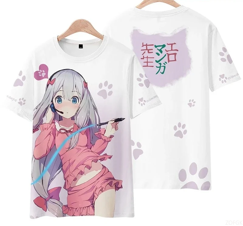 أنيمي ثلاثية الأبعاد تي شيرت النساء الرجال قصيرة الأكمام مضحك التي شيرت الجرافيك الاطفال تيز الشارع الشهير تأثيري الملابس