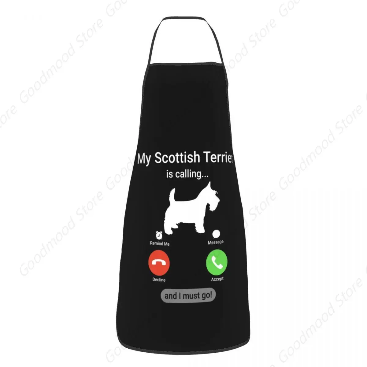 My Scottish Terrier Is Calling Apron Women Men Unisex Bib Scottie Dog Kitchen Cooking Tablier Cuisine Chef Gardening