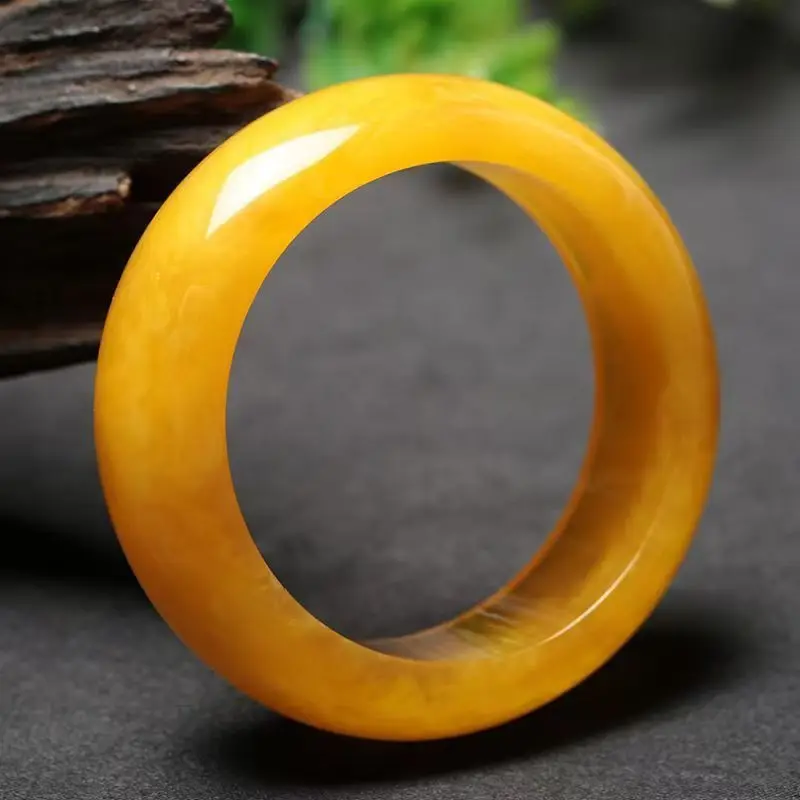 Exhibition chicken oil yellow , raw stone, honey amber bracelet, women's hand jewelry