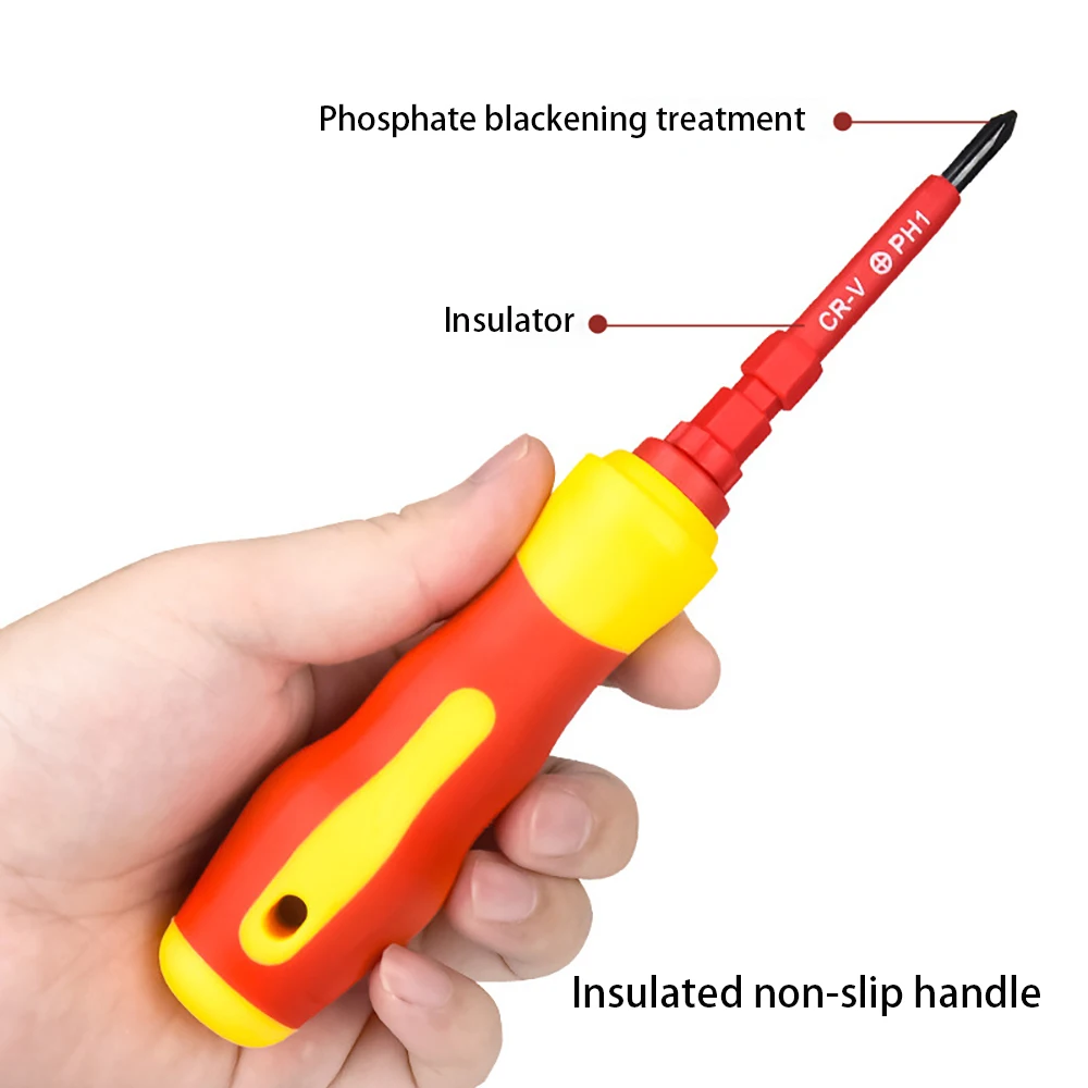 8 In 1 Screwdriver Set Electrician Multi-purpose Insulated Screwdriver Kit Dual-purpose Screwdriver Repair Tool Set Hand tools