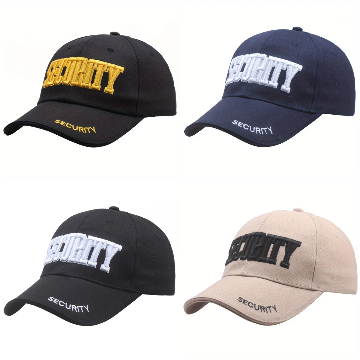 

Street Fashion Trend Baseball Cap Spring and Autumn SECURITY Letter Embroidery Casquette Outdoor Travel Hiking Sunshade Dad Hat