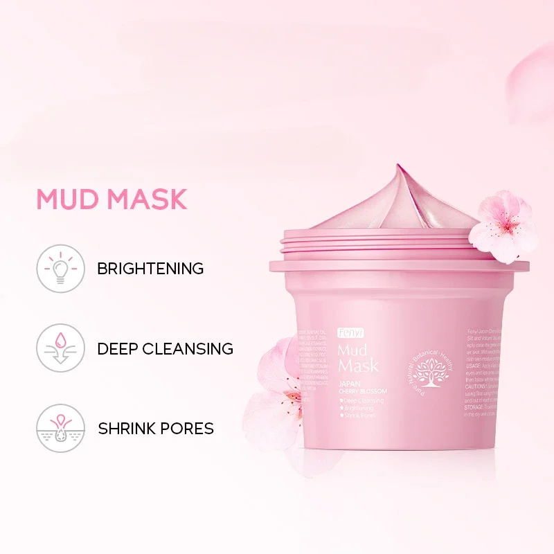 

Fenyi Japanese Cherry Blossom Mask Mud 100g Deep Cleansing Shrinking Pores Moisturizing Hydrating Apply Mask Skin Care Products