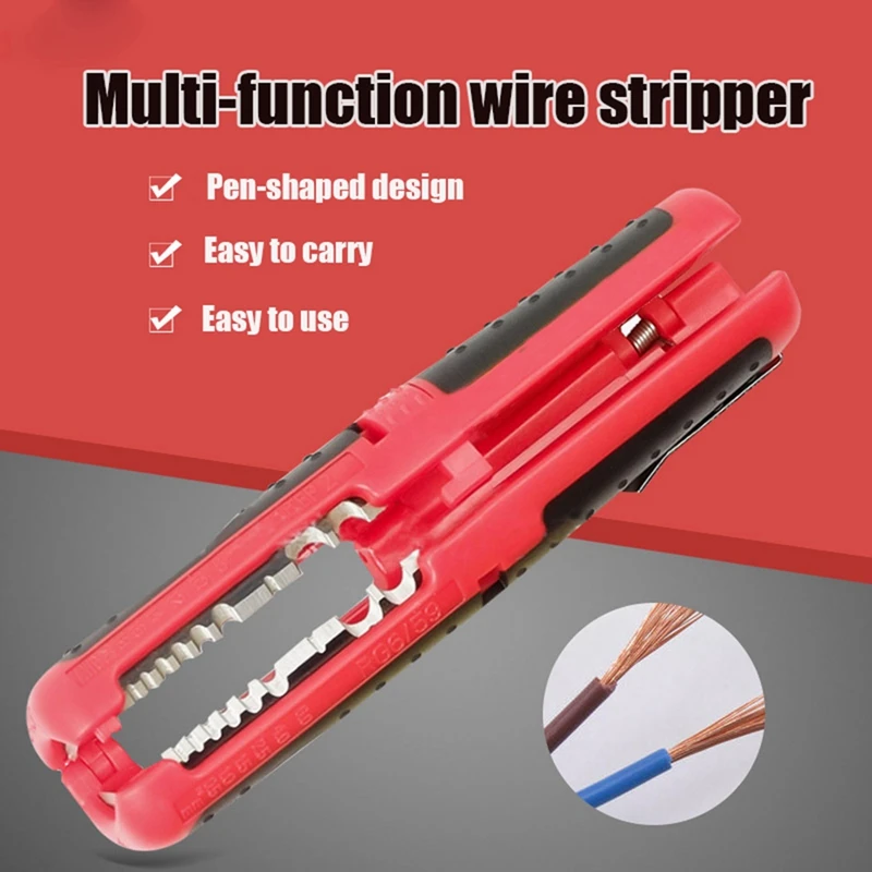 1PCS Wire Stripper Multi-Function Portable Pen Stripper, Network Cable, Wire, Coaxial Cable, Wire Cutter,10-20AWG