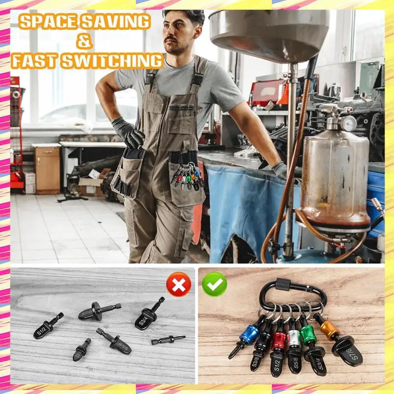 ABJJ 12PCS Swage Tool HVAC Repairing Set With Bit Holder, Air Conditioner Copper Tube Expander Swaging Tool